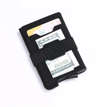 ZOVYVOL RFID Титуляр за кредитни банкови карти, портфейл, Автоматичен калъф за мъже, подарък държач за карти, портмоне от изкуствена кожа, тънък портфейл, джоб за лична карта