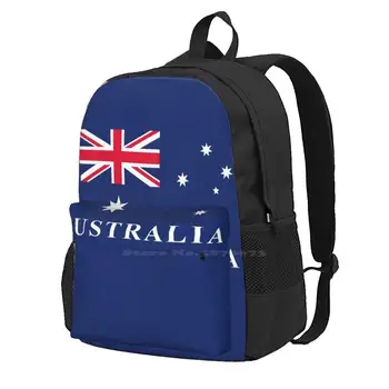 Австралийски флаг Училищна чанта Австралия Голям капацитет раница за лаптоп 15 инча Австралийски корени обичам Австралия Австралийската гордост