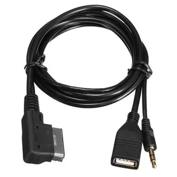 Авто AMI AUX USB кабел за iPhne 6s 5 е подходящ за Benz