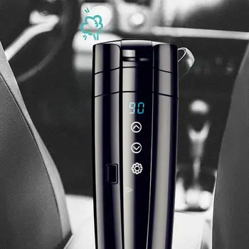 Автомобилна нагревательная чаша от неръждаема стомана за Управление на подгряващата чаша кола от Неръждаема Електрическа Чаша за вода Кана Кафе, за да проверите за кола с подгряване