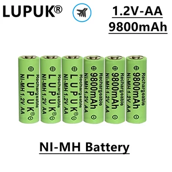 Акумулаторна батерия LUPUK-AA, тип NI MH, 1.2, 9800 mah, Здрав, Подходящ за детски играчки, компютри, дистанционни управления и т.н