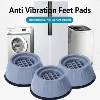 Анти-вибрационни накладки за краката, устойчива на плъзгане гумена антивибрационна тампон за изключване на звука, Универсална поставка за пералня, хладилник, амортисьори