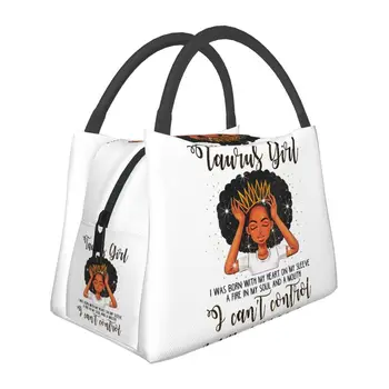 Африканска дамска черна чанта за обяд с изолация за момичета, преносим охладител, термална кутия за Bento, ученически чанти за пикник, чанти за хранене