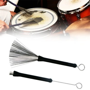 Барабан четки Професионални Метални Телени барабан четки Пръчици с Инструмент За почистване на неръждаема стомана Преносими музикални джаз прибиращи пръчици