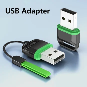Безжичен USB адаптер, съвместим с Bluetooth 5.1, Сменяем и възпроизвеждания аудио приемник-предавател, ключ без драйвер за слушалки/мишка/ слушалки