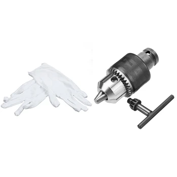 Бели антистатични защитни ръкавици за работниците и служителите в дома капацитет 1,5-10 мм, сондажни патронник, гаечен ключ, конвертор