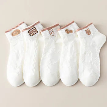 Бял, от новия фонд чун xia с бродерия индивидуален характер дишаща спортен чорап чист и свеж женски чорап