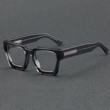 Висококачествена ацетатная рамки за очила ръчно изработени, ретро мъжки оптични очила, vintage слънчеви очила по рецепта, дамски слънчеви очила