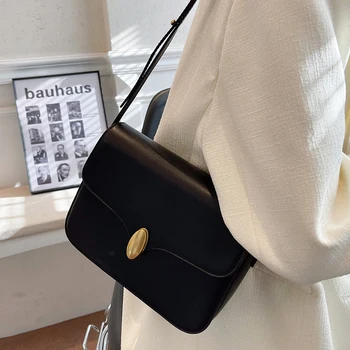 Висококачествена дамска чанта за през рамото от изкуствена кожа, модерен дизайнерски дамски малки пътни чанти през рамо, Ежедневни дамски чанти