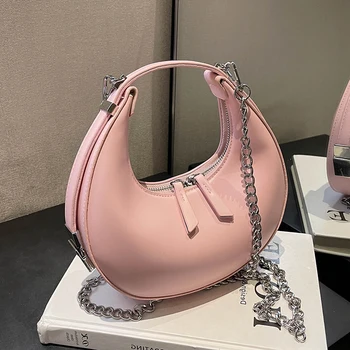 Висококачествена и Модерна чанта през рамо с веригата, луксозна дизайнерска дамска чанта 2023 г., нова лятна ежедневни дамски чанта-седло