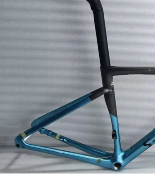 Висококачествени въглеродни влакна рамка за шоссейного наем T1000 UD гланц + матиран карам велосипед рамка черен, син на велосипеди рамка bsa + волан 44-58 см