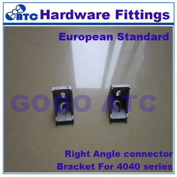 Висококачественият стандарт на 50 бр./лот алуминиев профил регулируема скоба за стена от серия 4040 правоъгълен конектор