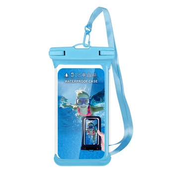 Водоустойчив калъф за телефон IPX8, водоустойчив калъф за телефон от TPU, чанта с каишка за водни спортове на открито, каяк, гребане, Плуване