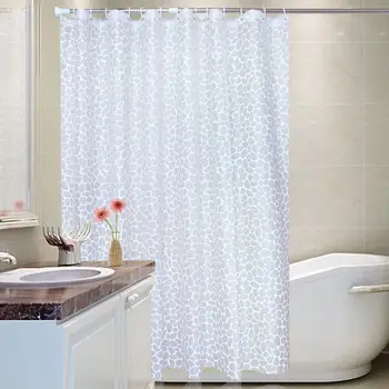 Водоустойчива душ завеса за душаPEVA, сигурна, защитена от мухъл завеса за душ, завеси за баня с принтом едро смляно брашно, с куки, декор за баня
