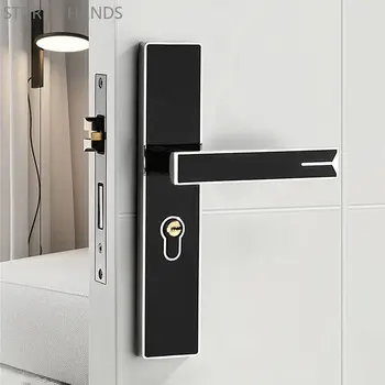 Вратата, заключване с магнитна усвояване от черно алуминиева сплав, безшумни брави за сигурност, определени брави за мебели от дръжката на вратата, Обзавеждане за дома