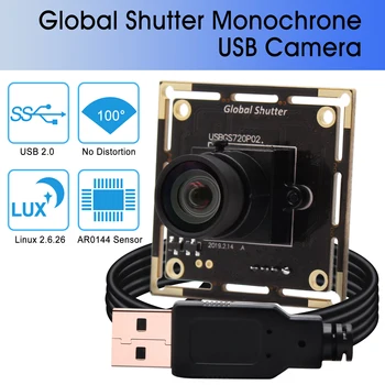 Глобалната Откъс Висока Скорост 60 кадъра в секунда 720P 1MP Уеб камера UVC Plug и Play Черно-Бял Монохромен Сензор USB Камера Модул за Сканиране на баркодове
