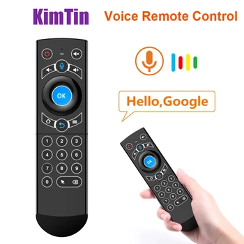 Гореща G21 VoiceRemote Control 2.4 G Безжична Клавиатура Air Mouse Жироскоп за Android TV Box