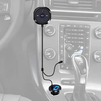 Гореща високоговорител Запалката на Магнитното основа Безжична Bluetooth комплект за кола за MP3 с 3.5 мм аудио музикален приемник USB Адаптер за зарядно устройство