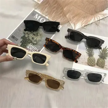 Дамски правоъгълни слънчеви очила в ретро стил, очила за шофиране, Реколта мода на 90-те години, тесни Квадратни рамки, защита UV400, дамски слънчеви очила