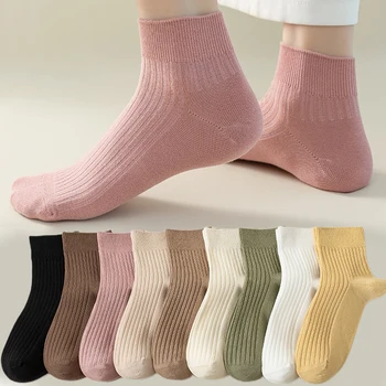 Дамски Спортни чорапи за почивка, абсорбиращи потта, Удобни Тънки чорапи дишащи за момичета, модерен, Светъл Цвят, с високо Качество, Дамски чорапи Sokken