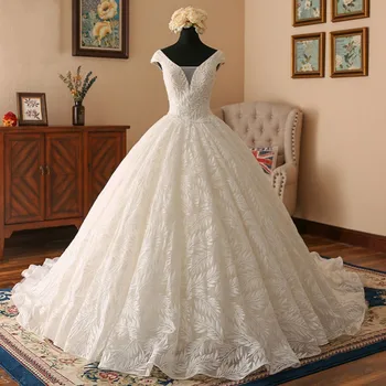 Дантелени сватбени рокли Бална рокля от мъниста Сватбени рокли Сватбена рокля на булката Сватбена рокля vestidos de новия
