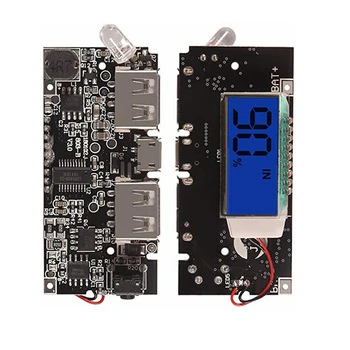 Двойна USB 5V 1A 2.1 A Мобилен банка хранене 18650 литиево-йонна батерия Зарядно Устройство Модул заплати Цифрова печатна платка