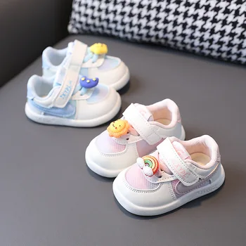 Детска нескользящая обувки с мека подметка за Деца 0-1-2 години, колекция от 2023 година, пролет-есен Нова Мода детски Обувки с изравняват повърхността