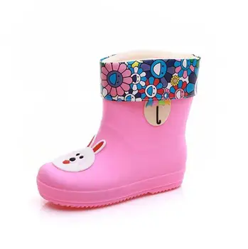 Детски водоустойчив нескользящие непромокаеми обувки за момчета и момичета, сладки мультяшные непромокаеми обувки за деца, четири сезона, подвижна гумена обувки за вода