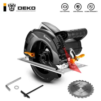 Дискова трион DEKO 1600 W 185 мм Електроинструмент Ръчна машина за рязане на камък/дърво/метал/плочки богат на функции с висока мощност