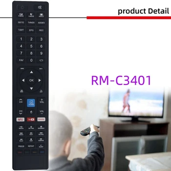 Дистанционно управление за JVC RM-C3401 LT-50N750 LT-55N685AN LT-55N775AN LT-65N785A LT-75N785A 4K UHD Smart LED TV