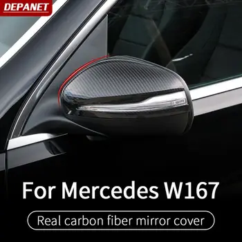 Довършителни огледала за обратно виждане за 2019 ~ 2023 Mercedes gle w167 c167 350 coupe gls x167 carbonfiber 2021 amg 450 500е външни аксесоари