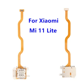 Държач на СИМ-карти, слот за тава, жак за четене, гъвкав кабел за Xiaomi Mi 11 Lite 5G