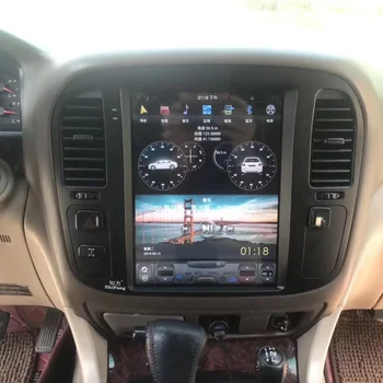 Екран Tesla За Toyota Land Cruiser LC100 2002-2007 Авто Радио Мултимедиен Плейър Главното Устройство Android Автоматична GPS Навигация