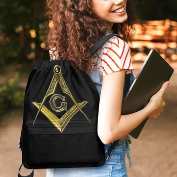 Жена раница Mason, дизайн на масонството, модерен мъжки пътни чанти на рамо, спортна раница за фитнес зала, училищна чанта от съвсем малък за деца, чанта