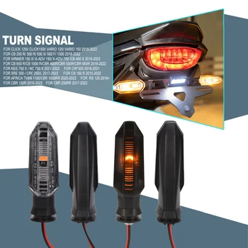 ЗА Honda CB300 R 400X 500X/F 2018-2022 8 мм двигател led указател на завоя дим/ Прозрачен мигаща светлина въртяща се сигнална лампа