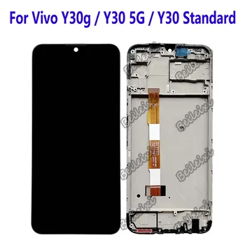 За Vivo Y30 Standard V2036A 1938 Y30 5G V2160 Y30 V2034A Y30g V2066BA LCD сензорен Дисплей и Цифров Преобразувател в Събирането на