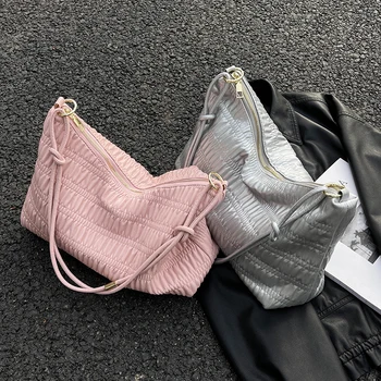 За жените, проста ежедневна чанта с голям капацитет, луксозен дизайн, нова многоцветен чанта през рамо, универсални чанти през рамо, летни работни