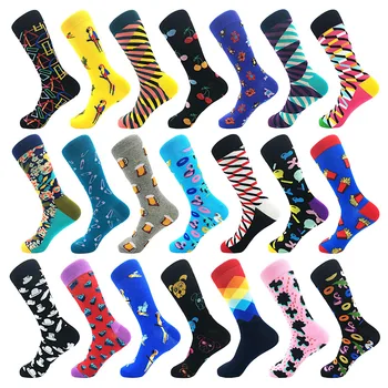 Забавни Сладки Чорапи Happy Socks, женски, мъжки, цветни, памучни, къса, с принтом, всеки ден, в стил харадзюку, дизайнерски, дамски, модни, летни