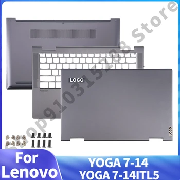 Задната част на кутията с LCD дисплей Lenovo YOGA 14C 7-14 7-14ITL5 ОТ вашият acn 2021 Поставка За Ръце Долен Корпус Тъчпад Делото Делото Сив, Без Винтове
