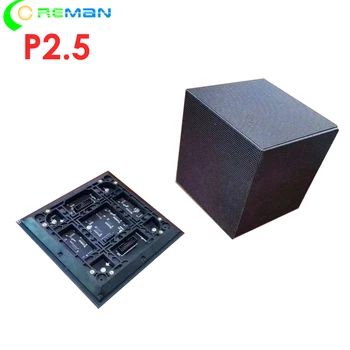Закрит 45-градусов led модул p2.5 160x160 мм 64x64 rgb led матрица за ъглов led екран cube led дисплей