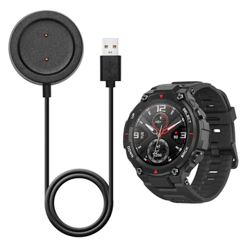 Зарядно устройство Mini USB, зарядно устройство, кабел за зареждане, магнитна поставка, тенис на притежателя за смарт спортни часа Amazfit T-ReX A1918, умни часовници