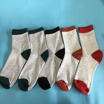 Зелени Черни Червени пролетно-есенни памучни чорапи, Малки Чорапи, висококачествени дамски чорапи на едро, 5 чифта/лот
