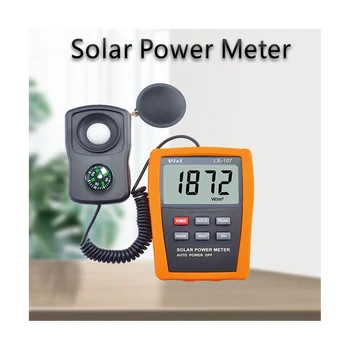 Измерване на слънчевата енергия LX107, оптично стъкло за изследване на слънчевата енергия, за съхранение на данни за интензивност на светлината, BTU, тестер светлата част на излъчване