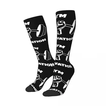 Изработена по поръчка дамски мотивация за фитнес зала 
Чорапи с гири, 3D печат, културизъм, високи чорапи-тръба за ханша