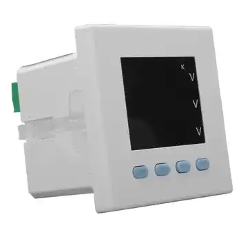 Интелигентен цифров волтметър 3 фаза на Бял ABS Огнеупорна монитор консумация на електроенергия за дома AC220V цифров измерител на