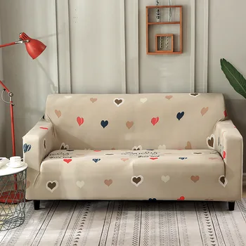 Калъф за диван в формата на сърце Добра Еластичност Калъф за възглавница във формата на Сърце на L-образна форма на Калъф за Шезлонга Големи Дивани Калъф за Дивана Fundas Sofa
