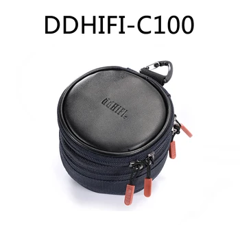 Калъф за носене, слушалки DD ddHiFi C100 (двуслойни), Калъф за съхранение IEM, аудиоадаптеров, донглов, обшивки и кабели