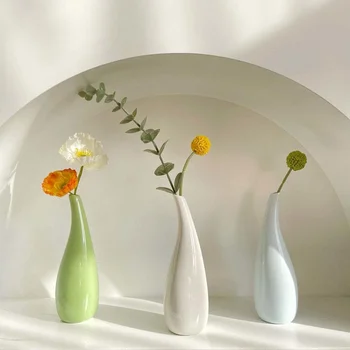 Керамична ваза INS Nordic, ваза за сухи цветя, хол, маса за хранене, декорация на дома, предмети, интериор, хидропоника