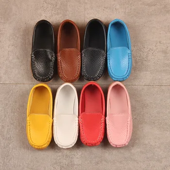 Кожена ярки меки обувки за момичета и момчета, детски ежедневни обувки в ярки цветове, обикновена маратонки zapatos niña