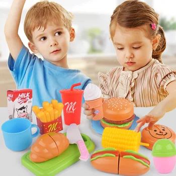 Комплект за ролеви игри за деца, имитиращи кухненски играчки, Миниатюрни предмети с кошница за съхранение, Детски образователни игри, Играчки, подаръци